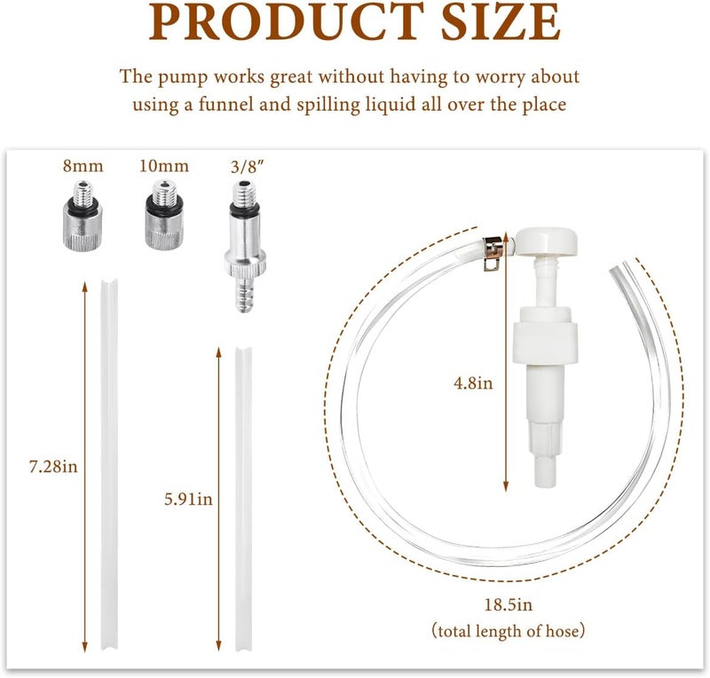 KVAEY 4 CC Fluid Pump for Quart Bottles, Automotive Quart Bottle Hand Pump with Flexible Tube, Fluid Pump Transfer Gear Oil Transmission and Differential Fluid, Car Accessories (4 CC, with Pump) - Image 2